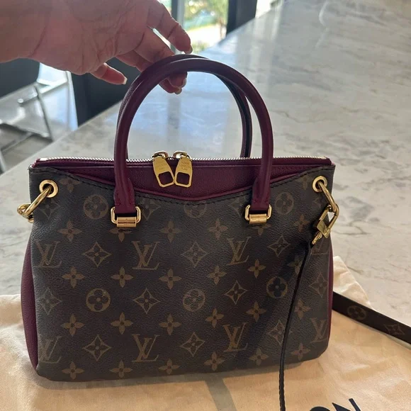 Louis Vuitton Pallas BB Monogram Brown and Burgundy Handbag - Picture 4 of 16